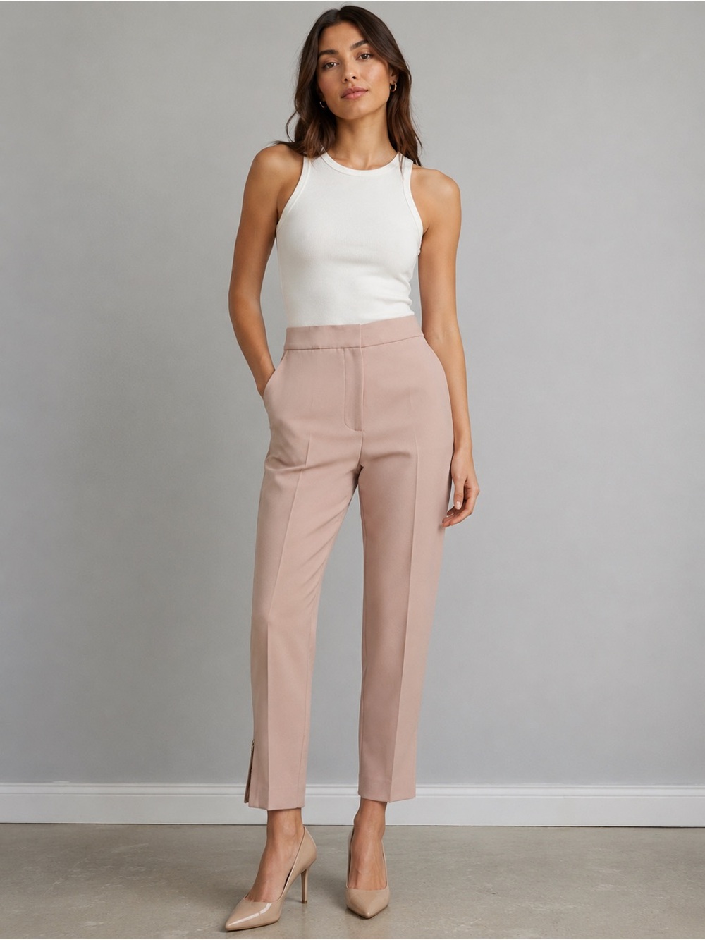 Stella McCartney Pale Pink Wool Blend Dress Pants Size 40 - us 8